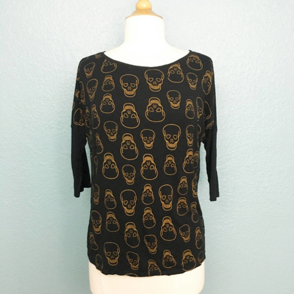 List Skull 3/4 Sleeve Tee